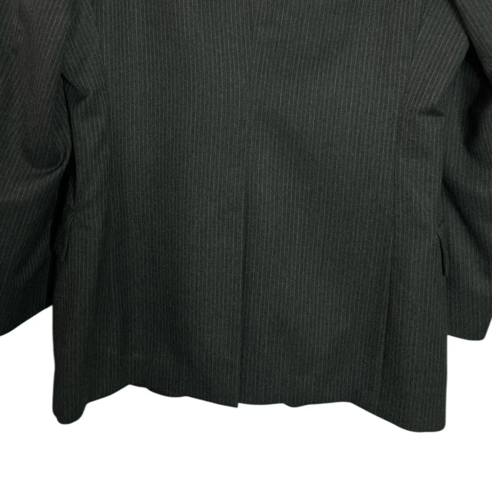 Dominic D'Bruzzi Grodins Mens Dark Gray Pinstripe Blazer‎ Sport Coat Jacket 40R